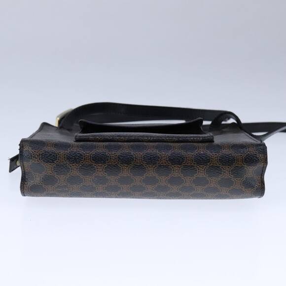 CELINE Macadam Canvas Shoulder Bag Pvc Leather Black - Picture 9 of 12